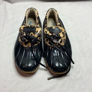 Sperry animal print duck shoes size 6